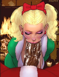 John Persons. Black cartoon porn with Santa